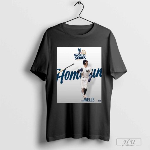 Austin Wells New York Yankees Home Run MLB World Series 2024 Poster t-shirt