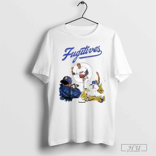 Authorized New york mets baseball Los angeles dodgers shooting fugitives shirt