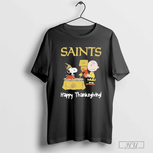 Authorized Peanuts New Orleans Saints Football Happy Thanksgiving T Shirt