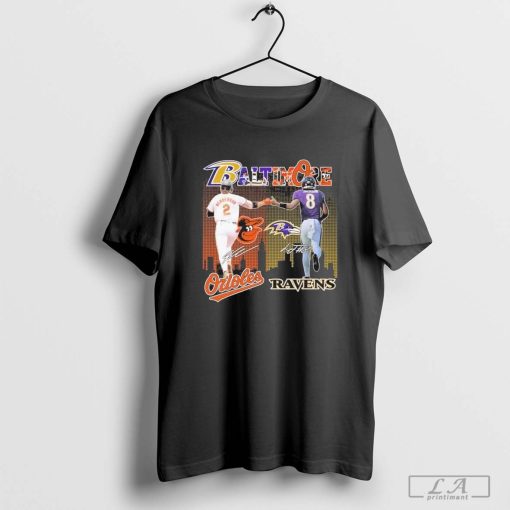 Baltimore Orioles Gunnar Henderson X Baltimore Ravens Lamar Jackson Signatures shirt