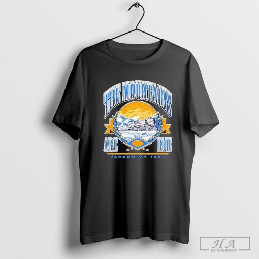 Best Coors X Pmt The Mountains Are Blue Train Shirt