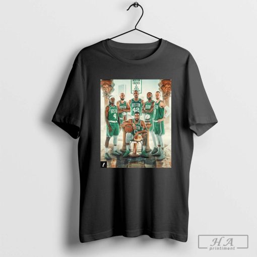 Boston Celtics title defense World Champions NBA 2024-25 T-shirt