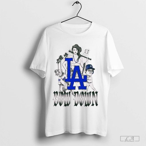 Bow down to the blue crew Los Angeles Dodgers T-Shirt