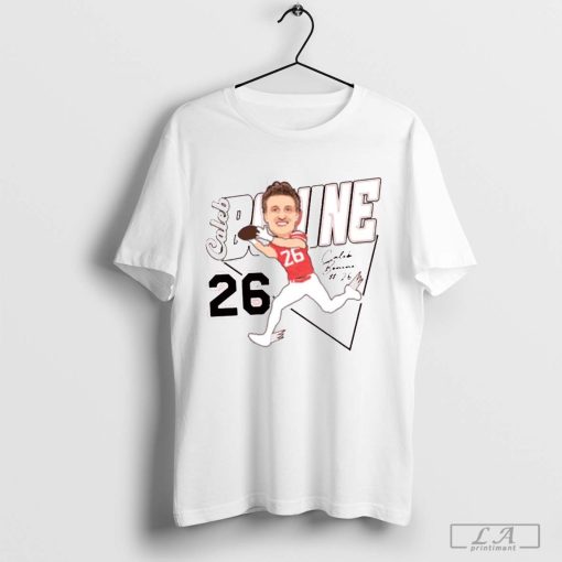 Caleb Bonine 26 Caricature Louisiana Ragin' Cajuns football Signature t-shirt