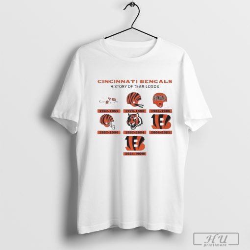 Cincinnati Bengals 1967 History Of Team Logos Shirt