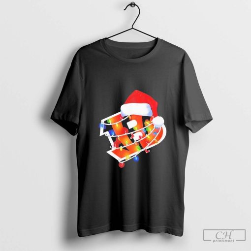 Cincinnati Bengals Santa Hat Christmas Lights T-shirt