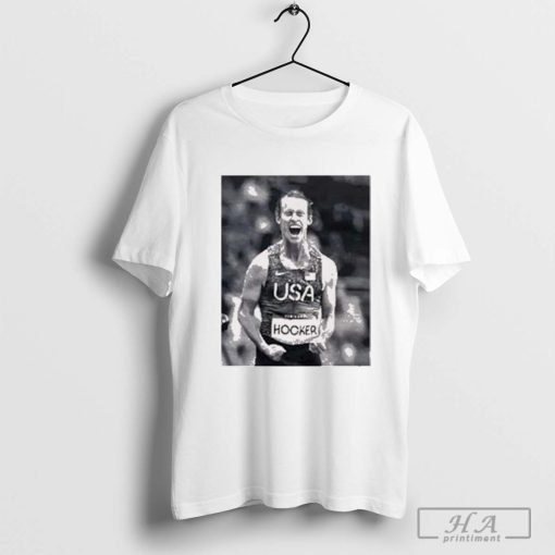 Cole Hocker Olympic Photo Signature T-shirt