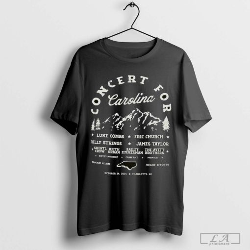 Concert For Carolina Luke Combs Eric Church October 26, 2024 T-Shirt