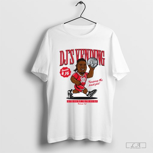 DJ Burns Jr 30 DJ's Vending NC State Wolfpack basketball keeping the pack fed cartoon design T-Shirt