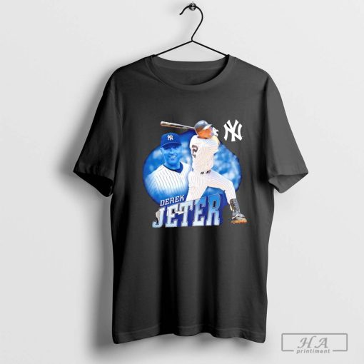 Derek Jeter player New York Yankees swing graphic T-shirt