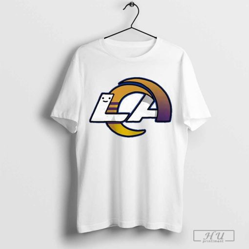 Designs Los Angeles Rams And Los Angeles Laker Combined NFL x NBA Logos Los Angeles Sport Teams Unisex T-Shirt