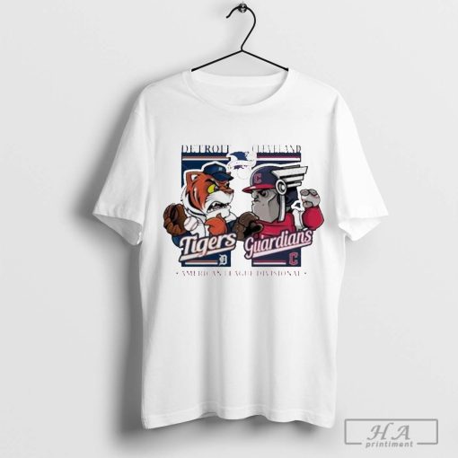 Detroit Tigers Vs Cleveland Guardians 2024 American League Division Mascot Matchup Shirt