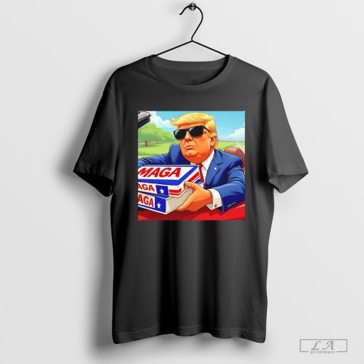 Donald Trump and Pizza MAGA 2024 meme shirt