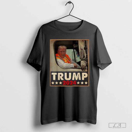 Donald Trump in garbage truck truck Team garbage truck For Trump 2024 Shirt