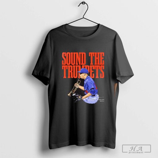 Edwin Diaz sound the Trumpets New York Mets baseball signature T-shirt