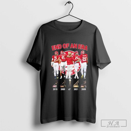 End of an Era Alabama Crimson Tide Coach and Players Signature T-Shirt