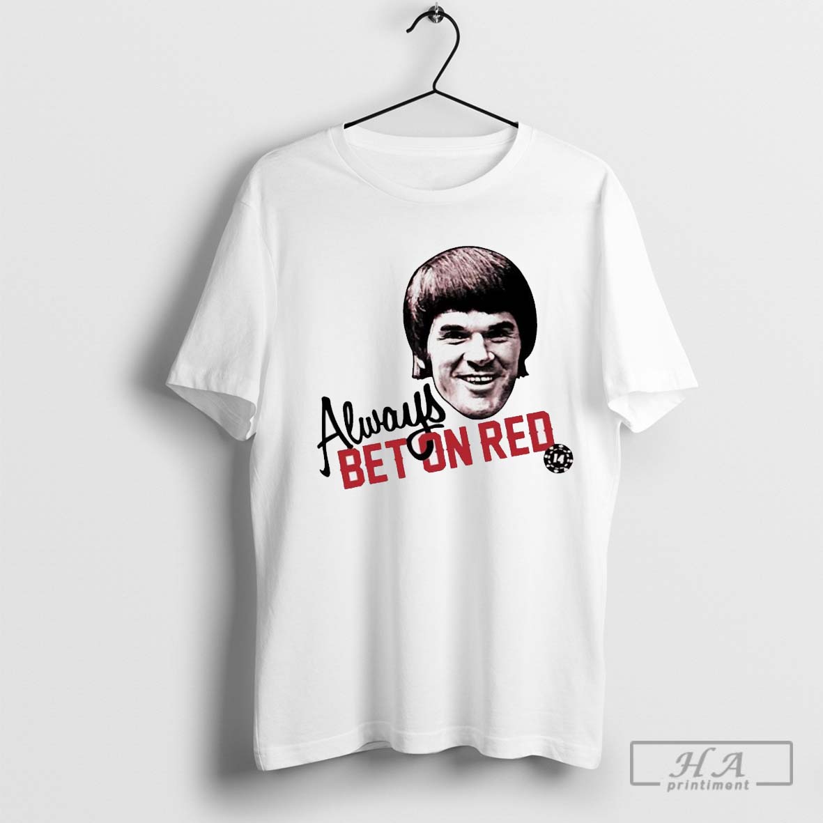 Face Pete Rose Always Bet On Red Cincinnati Reds T Shirt
