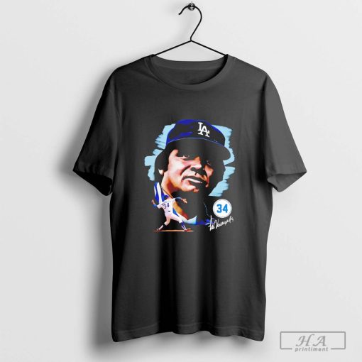 Fernando Valenzuela Los Angeles Dodgers portrait T-shirt