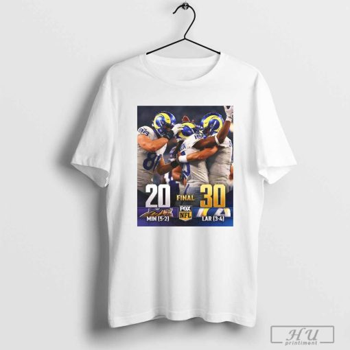 Final Los Angeles Rams 30 – 20 Minnesota Vikings Fox NFL Poster t-shirt