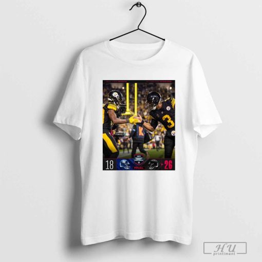 Final New York Giants 18 – 26 Pittsburgh Steelers Monday Night Football NFL Poster t-shirt