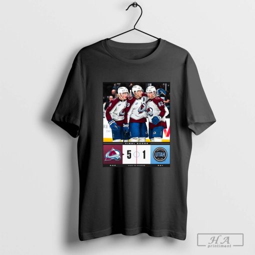 Final Score NHL Colorado Avalanche 5-1 Utah Hockey Club 2024-25 Season Poster T-shirt