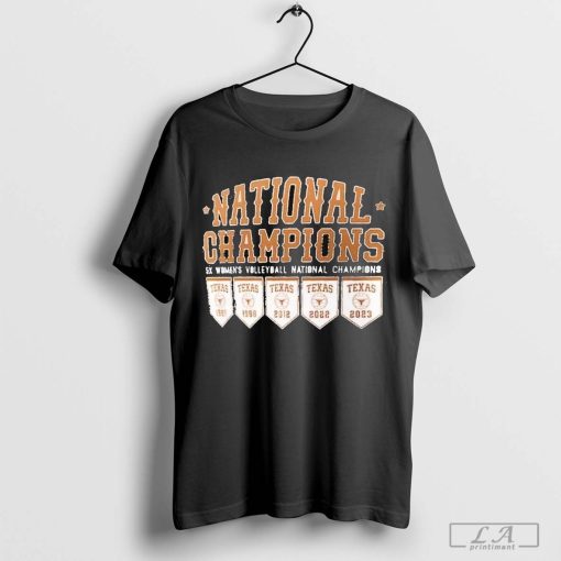 Five-Time Women’s Volleyball National Champions Texas Longhorns t-shirt