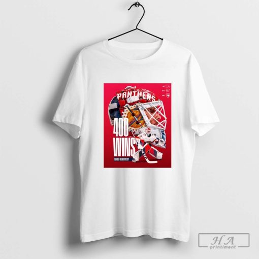 Florida Panthers Sergei Bobrovsky reach 400 wins In NHL history Tshirt