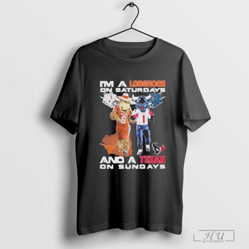 Funny I’m A Longhorn On Saturdays And A Texan On Sundays 2024 T Shirt