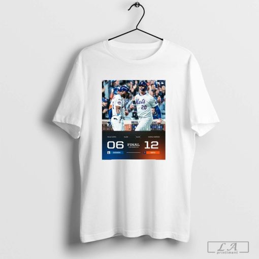 Game 5 Wild Card MLB 2024 NLCS Los Angeles Dodgers 6-12 New York Mets Final Score Poster t-shirt