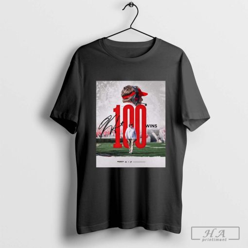 Georgia Bulldogs 100 Wins Since Taking Over Georgia Football In 2016 Signature T-shirt