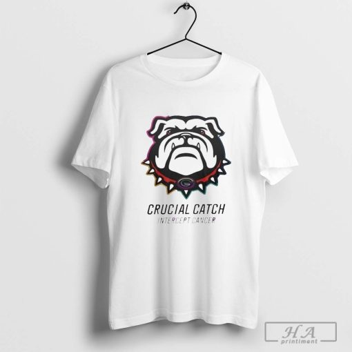 Georgia Bulldogs Crucial Catch Intercept Beat Cancer 2024 Shirt