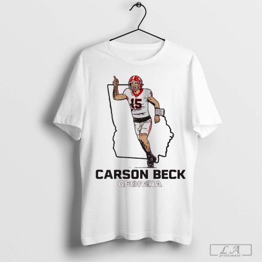 Georgia Football Carson Beck State Star T-Shirt