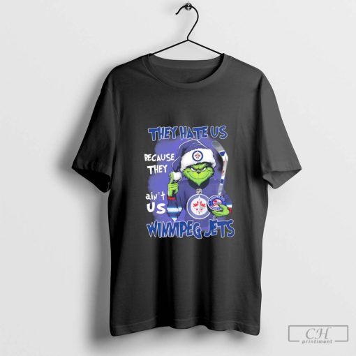 Grinch Santa x Winnipeg Jets they hate us because they ain’t us shirt