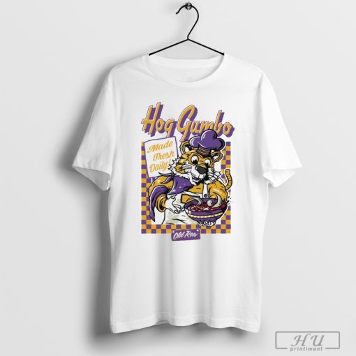 Hog Gumbo Made Fresh Daily LSU Tigers Vs Arkansas Razorbacks Graphic t-shirt