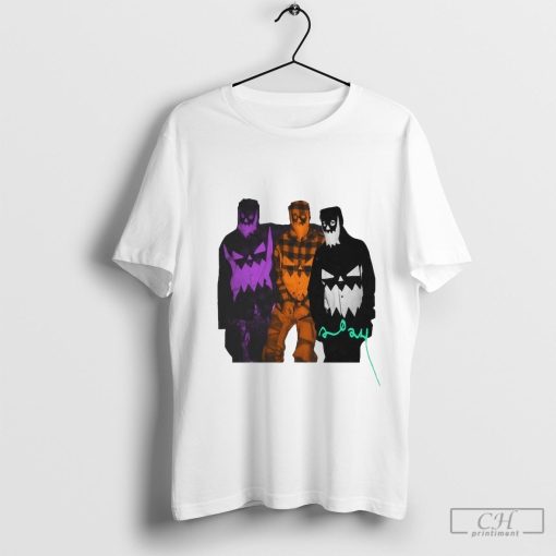 Horror 3 Masks Babbitt Revived Graphic Halloween Shirt