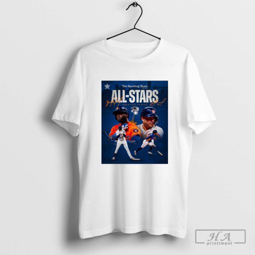 Houston Astros Yordan Alvarez and Jose Altuve The Sporting News All-Stars American League Signatures Tshirt