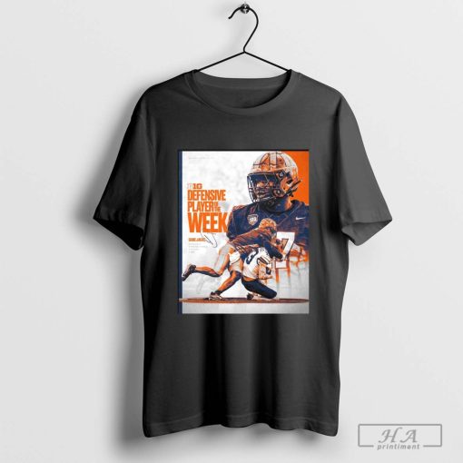 Illinois Fighting Illini Gabe Jacas Big Ten Defensive Player of the Week Signature T-shirt