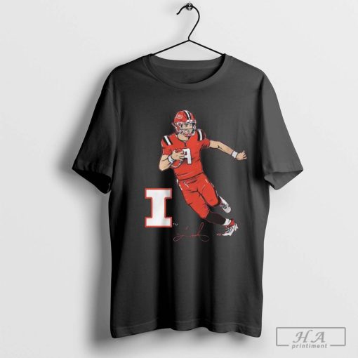 Illinois Football Luke Altmyer Superstar Pose Signature Shirt