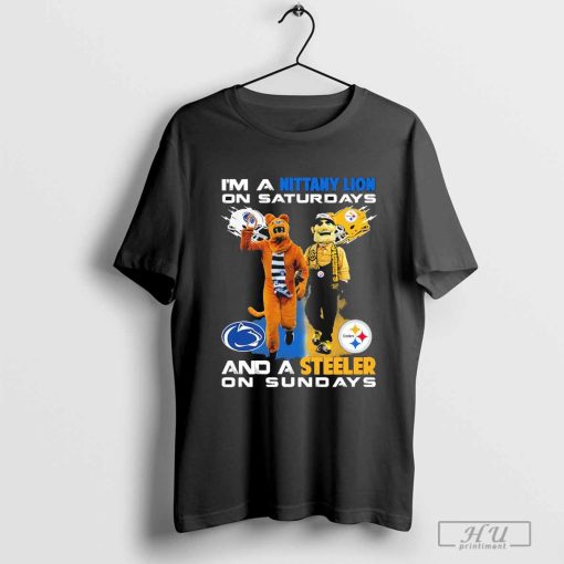 I’m a Nittany Lion on saturdays and a Steeler on sundays 2024 mascot helmet shirt