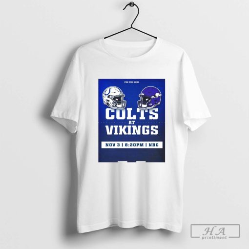 Indianapolis Colts At Minnesota Vikings Sunday Night Football For The Shoe Helmet T-shirt