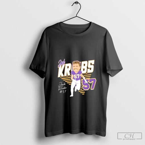 Jack Kriebs #57 UNI Athletics football player caricature shirt