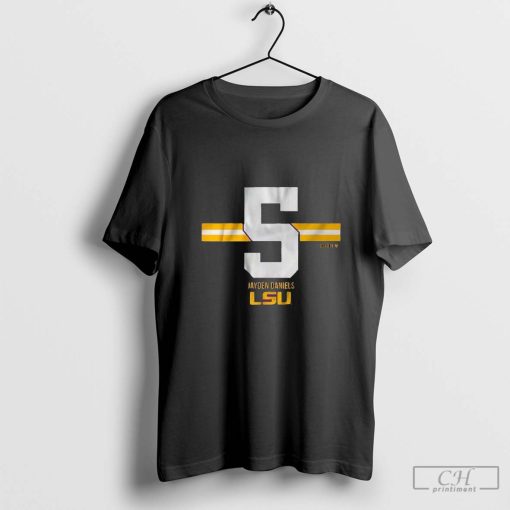 Jayden Daniels State Star LSU Tigers Football Shirt