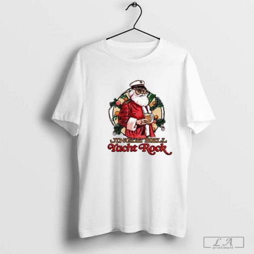 Jingle Bell Yacht Rock Santa Beer Christmas T-Shirt