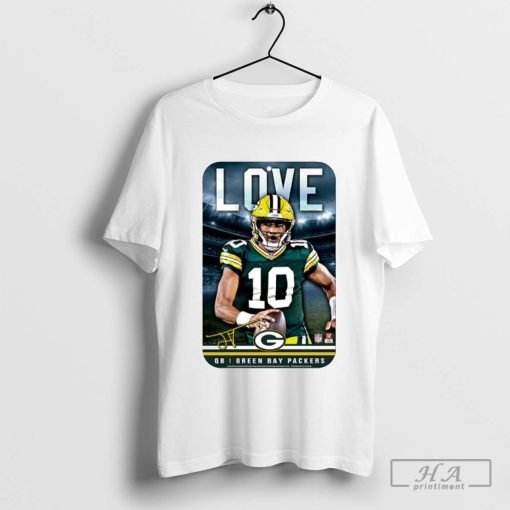 Jordan Love Green Bay Packers Football 2024 Signature Poster T-shirt