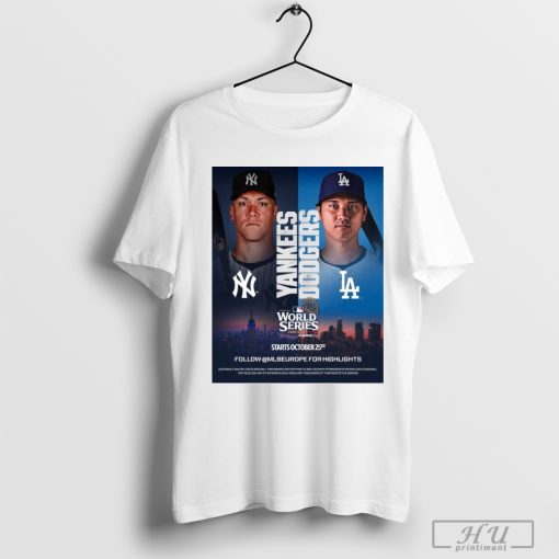 Judge New York Yankees Vs Ohtani Dodgers MLB World Series 2024 Starts Oct 25th Poster t-shirt