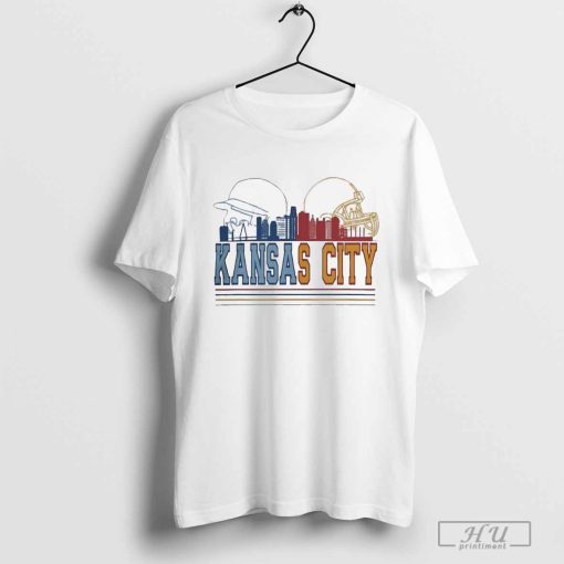 Kansas City Chiefs And Kansas City Royals Skyline 2024 Shirt