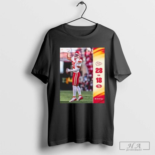 Kansas City Chiefs Wins 28-18 San Francisco 49ers 2024 Game 7 Final Score T-Shirt