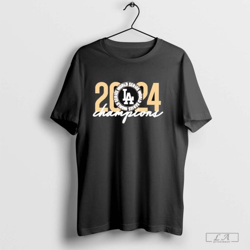 LA Dodgers 2024 MLB World Series Champions circle logo shirt