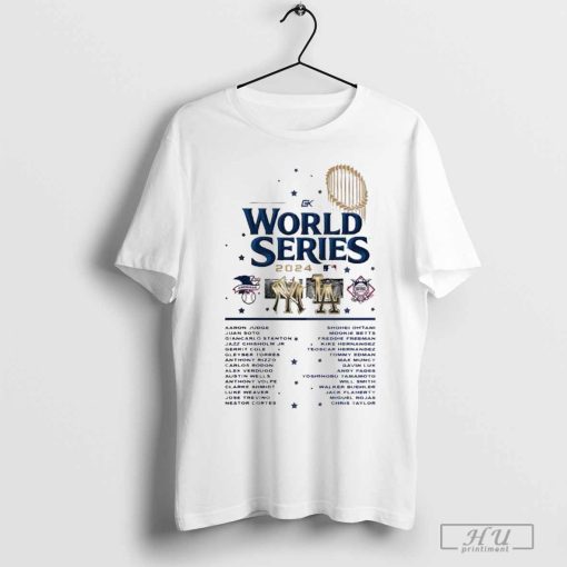 LA Dodgers vs LA Yankees World Series MLB 2024 Golden Knight T-shirts