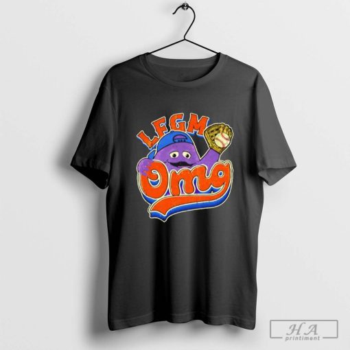 LFGM OMG Grimace New York Mets retro T-shirt